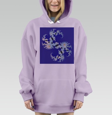 Галактика Ожерелье драконов, Hoodie Mjhigh Dig Mel, Fiolet, утепленная