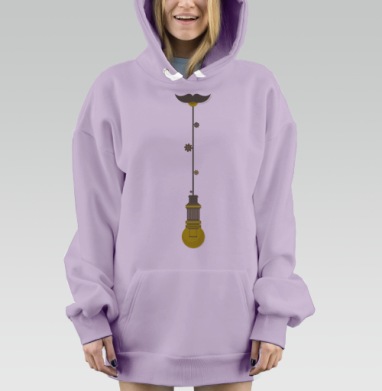 Галстук лампа, Hoodie Mjhigh Dig Mel, Fiolet, утепленная