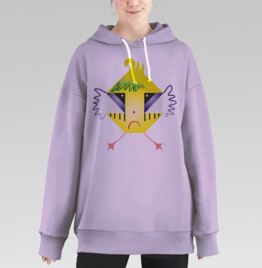 жёлтая печалька, Hoodie Long Oversize Fiolet
