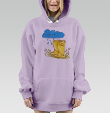 Желтые сапоги, Hoodie Mjhigh Dig Mel, Fiolet, утепленная
