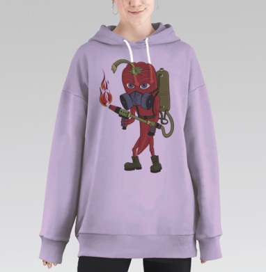 Жгучий перец., Hoodie Long Oversize Fiolet