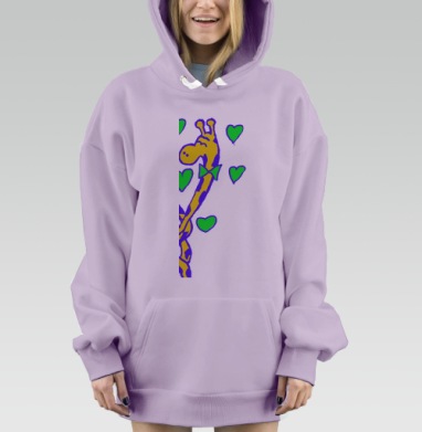 ЖИРАФИКИ (муж.), Hoodie Mjhigh Dig Mel, Fiolet, утепленная