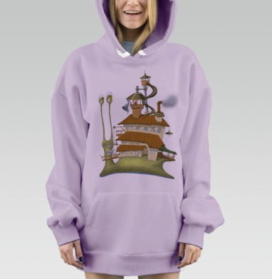 Живой летающий дом, Hoodie Mjhigh Dig Mel, Fiolet, утепленная