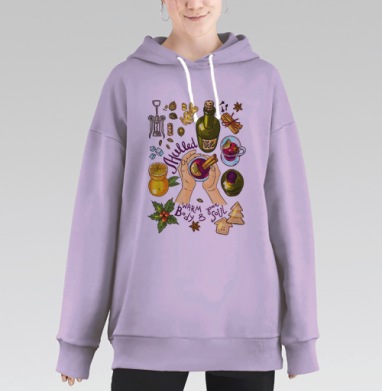 Глинтвейн, Hoodie Long Oversize Fiolet