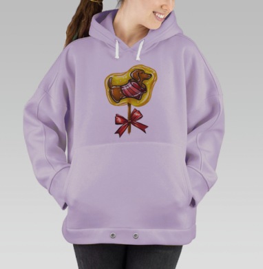 Год собаки леденец такса, Hoodie Oversize Fiolet