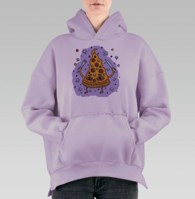 Голодная пицца, Hoodie Oversize Fiolet, утепленная
