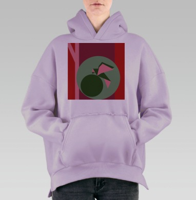 ГОЛУБЬ МИРА, Hoodie Oversize Fiolet, утепленная