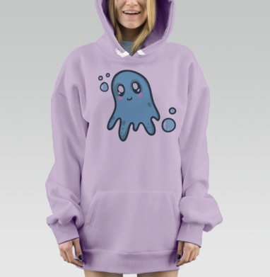 Голубая Медуза, Hoodie Mjhigh Dig Mel, Fiolet, утепленная