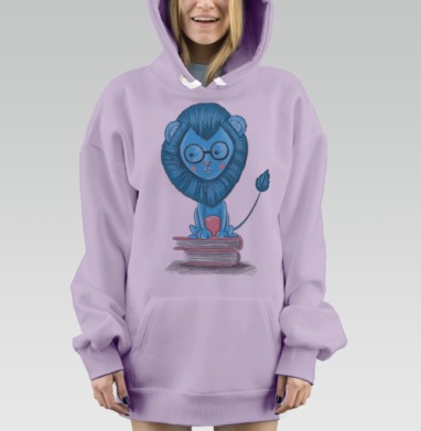 Голубой львенок, Hoodie Mjhigh Dig Mel, Fiolet, утепленная