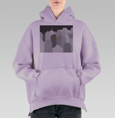 Горожанин, Hoodie Oversize Fiolet, утепленная