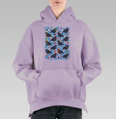 Грачи, Hoodie Oversize Fiolet, утепленная