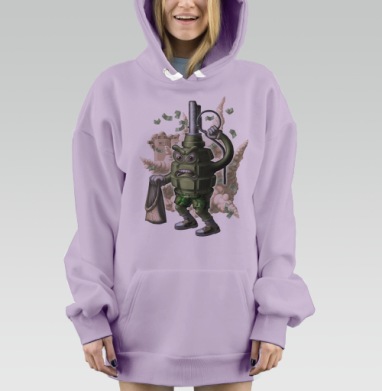 Граната грабитель., Hoodie Mjhigh Dig Mel, Fiolet, утепленная