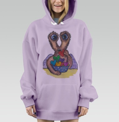 Грустный сердцеед, Hoodie Mjhigh Dig Mel, Fiolet, утепленная