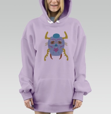 Жукастое. Грустное, Hoodie Mjhigh Dig Mel, Fiolet, утепленная