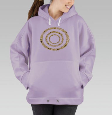 Каллиграфия золото, Hoodie Oversize Fiolet