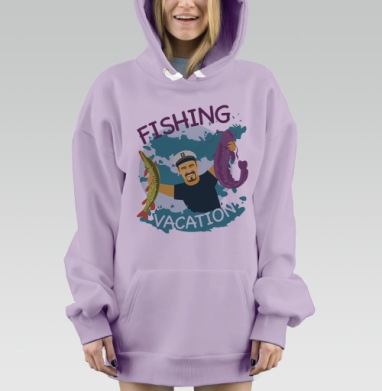 Каникулы рыбака, Hoodie Mjhigh Dig Mel, Fiolet, утепленная