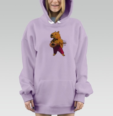 Капибара с лютной, Hoodie Mjhigh Dig Mel, Fiolet, утепленная