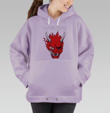 Киберпанк самурай, Hoodie Oversize Fiolet
