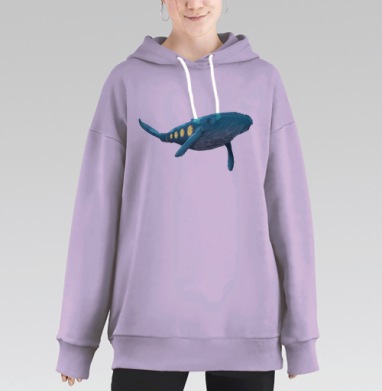 Кит Жюля Верна, Hoodie Long Oversize Fiolet