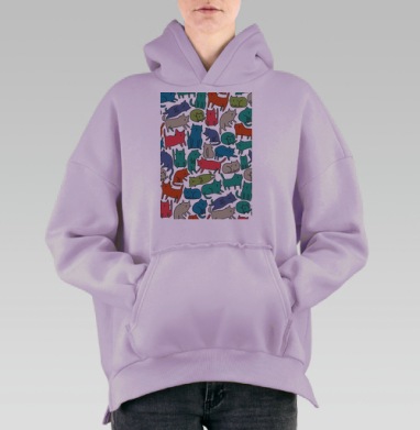 Киттикэтс, Hoodie Oversize Fiolet, утепленная