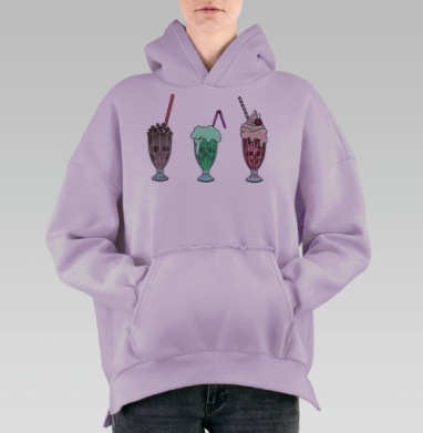 Коктейли, Hoodie Oversize Fiolet, утепленная