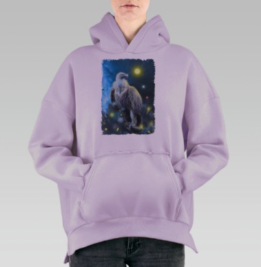 Космо гриф, Hoodie Oversize Fiolet, утепленная
