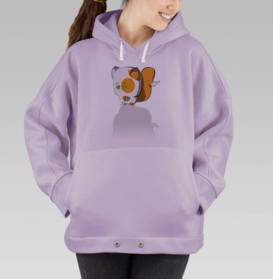 Котики милый друг, Hoodie Oversize Fiolet