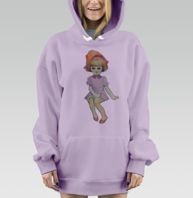 Красная шапочка, Hoodie Mjhigh Dig Mel, Fiolet, утепленная