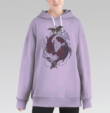 Красные карпы, Hoodie Long Oversize Fiolet