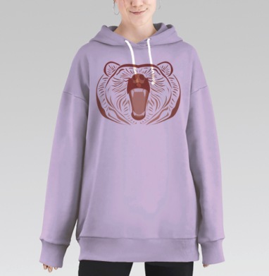 Красный Медведь, Hoodie Long Oversize Fiolet