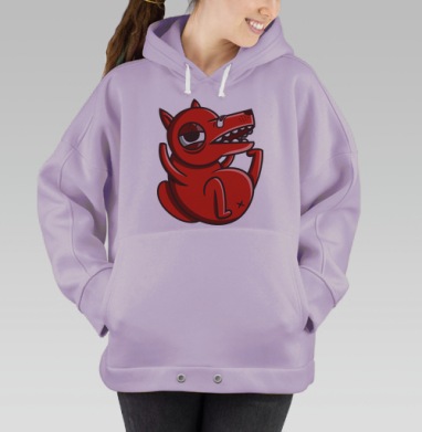 Красный волк, Hoodie Oversize Fiolet