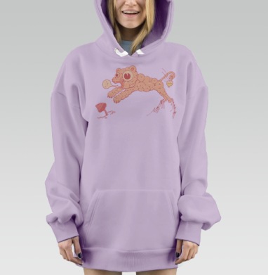 Кремовое веселье, Hoodie Mjhigh Dig Mel, Fiolet, утепленная
