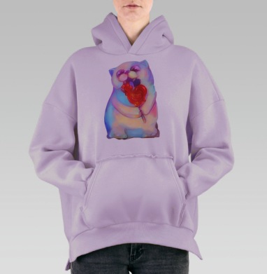 Кусь, Hoodie Oversize Fiolet, утепленная