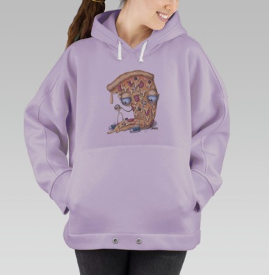 Кусочек пиццы, Hoodie Oversize Fiolet