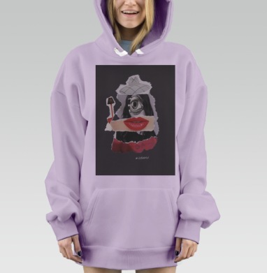 LADY GAGA / ЛЕДИ ГАГА, Hoodie Mjhigh Dig Mel, Fiolet, утепленная