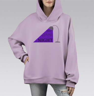 Лампа Филипа Дика, Hoodie Mono Fiolet, оверсайз, утепленная