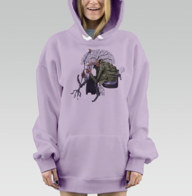 Леший, Hoodie Mjhigh Dig Mel, Fiolet, утепленная