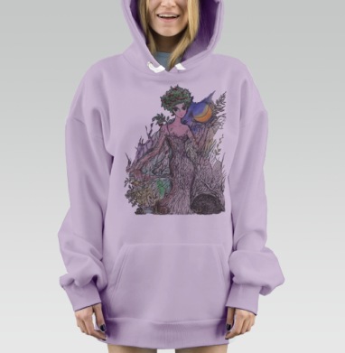 Лесная нимфа, Hoodie Mjhigh Dig Mel, Fiolet, утепленная