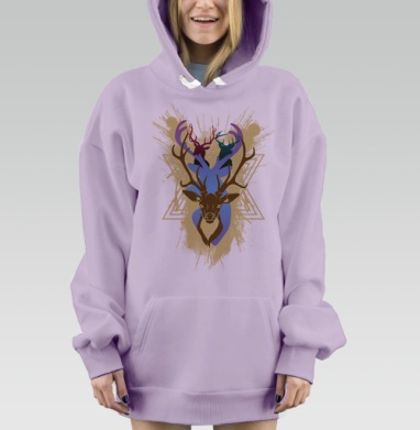Лесной красавец, Hoodie Mjhigh Dig Mel, Fiolet, утепленная