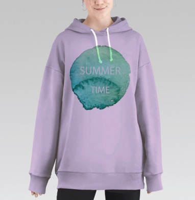 Летняя свежесть, Hoodie Long Oversize Fiolet