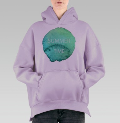 Летняя свежесть, Hoodie Oversize Fiolet, утепленная