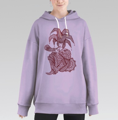 Лиричный скоморох, Hoodie Long Oversize Fiolet