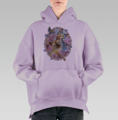 Лучшие друзья, Hoodie Oversize Fiolet, утепленная