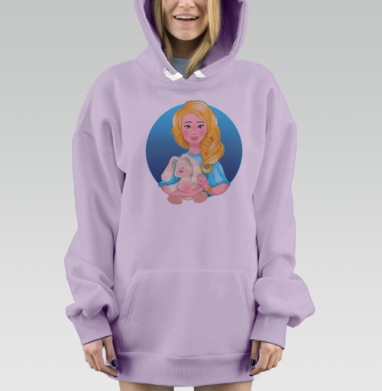 Любимая игрушка, Hoodie Mjhigh Dig Mel, Fiolet, утепленная
