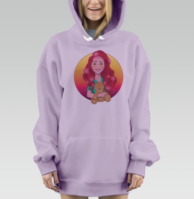Любимые игрушки, Hoodie Mjhigh Dig Mel, Fiolet, утепленная