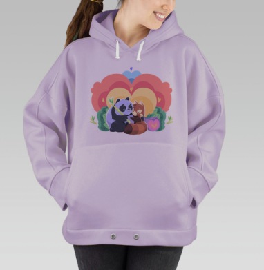 Любовь Панд, Hoodie Oversize Fiolet