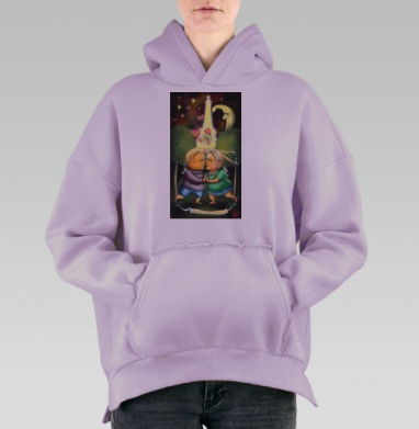 любви сияние, Hoodie Oversize Fiolet, утепленная
