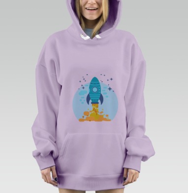 Люди умеют летать, Hoodie Mjhigh Dig Mel, Fiolet, утепленная