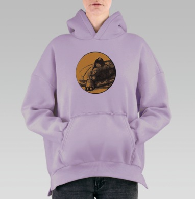 Маленьки царь, Hoodie Oversize Fiolet, утепленная