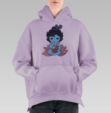 Маленький Кришна, Hoodie Oversize Fiolet, утепленная